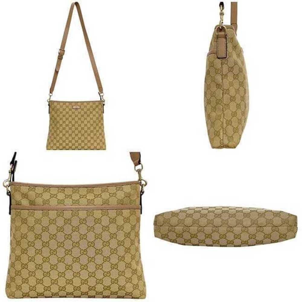Gucci Shoulder Bag over Beige Logo Zipper Crossbody All Square GG Leather